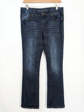 Bluenotes Curvy Slim Boot Jeans Dark Wash Blue Denim Womens Size 30/32